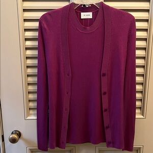 St. John Women's Magenta Sweater Set